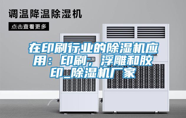 在印刷行業的除濕機應用:印刷,浮雕和膠印_除濕機廠家