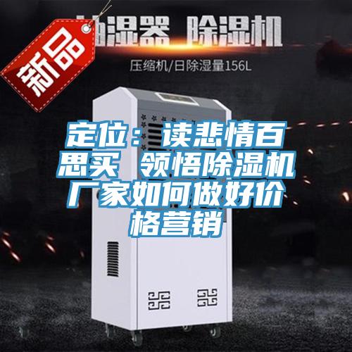 定位:讀悲情百思買(mǎi) 領(lǐng)悟除濕機(jī)廠家如何做好價(jià)格營(yíng)銷(xiāo)