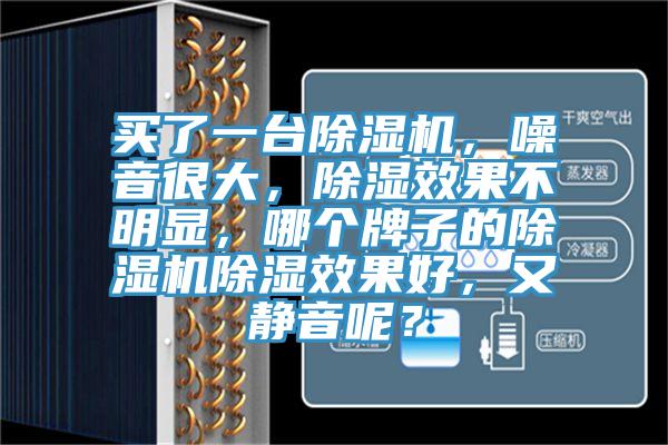 買了一臺除濕機(jī)，噪音很大，除濕效果不明顯，哪個牌子的除濕機(jī)除濕效果好，又靜音呢？