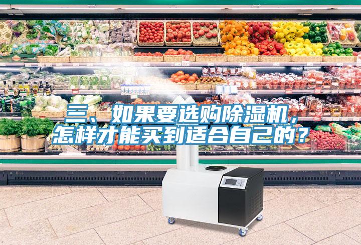三、如果要選購(gòu)除濕機(jī)，怎樣才能買到適合自己的？