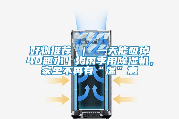 好物推薦 ｜ 一天能吸掉40瓶水！梅雨季用除濕機，家里不再有“濕”意