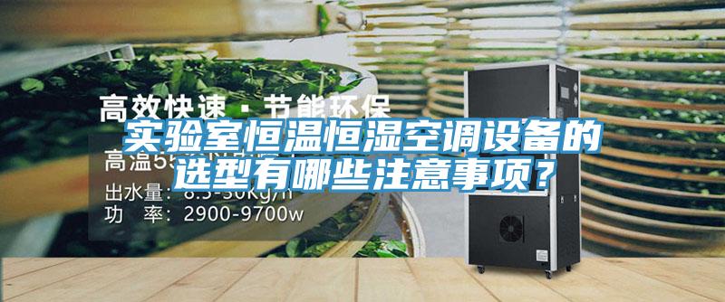實驗室恒溫恒濕空調設備的選型有哪些注意事項？